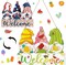 Reversible Summer 4th of July Memorial Day Welcome Door Sign Decor Double Sided Gnome Wooden Hanging Plaque Patriotic Independence Day Door Hanger for Porch Home Wall Outdoor Decoration